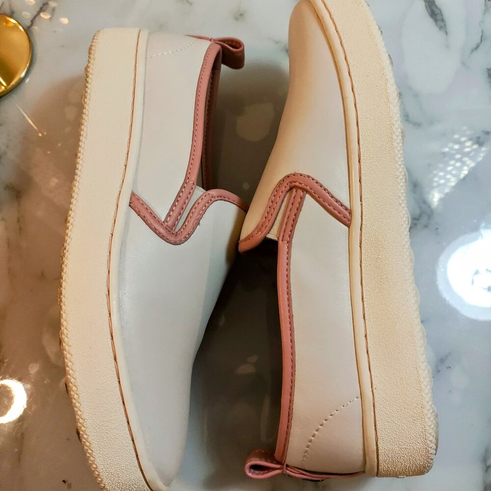 COACH C115 SLIP-ON SNEAKER LOAFER/ CREAM/ PETAL - Women's Size 10 - Picture 4 of 7